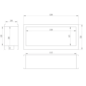 Verra XL 2-zijdige inbouwhaard