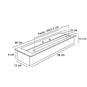 60 cm enkele wandbrander
