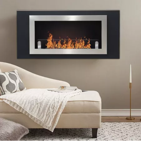 Wandhaard Stockholm, 2 haarden voor 5,4kW Kleur Geborsteld roestvrij staal