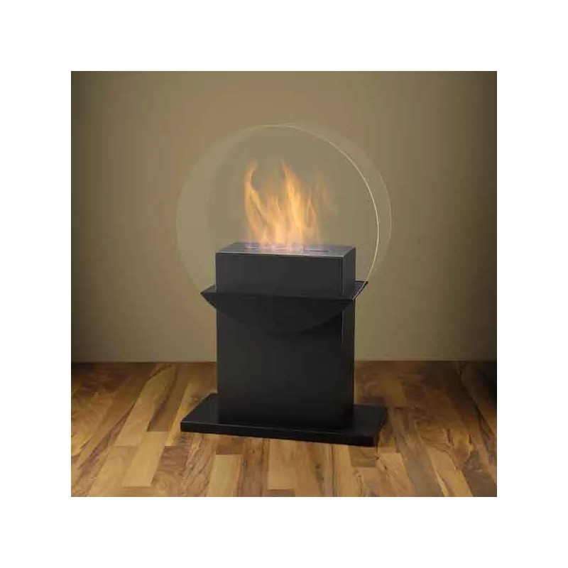 Fluvia vrijstaande haard, 78x60x24cm - 3 kW brander Kleur Zwart