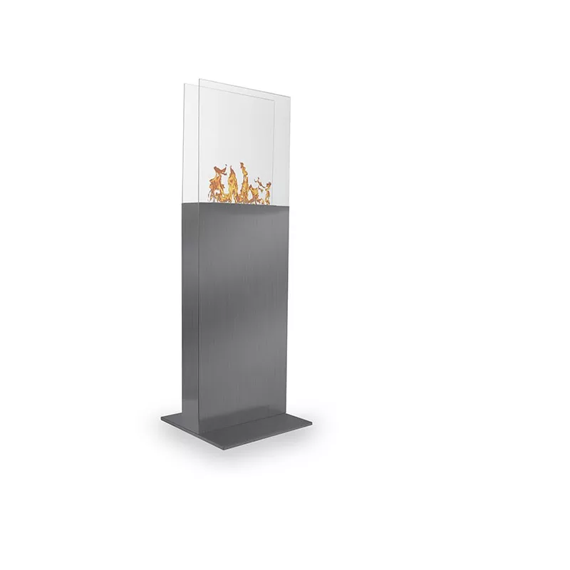 Ethanol Torenhaard, 45 x 45 x 135cm Kleur Geborsteld roestvrij staal