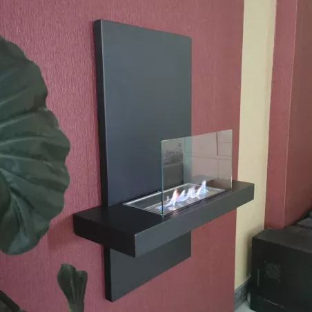 Aliano 3kW wandgemonteerde ethanolhaard Kleur Zwart
