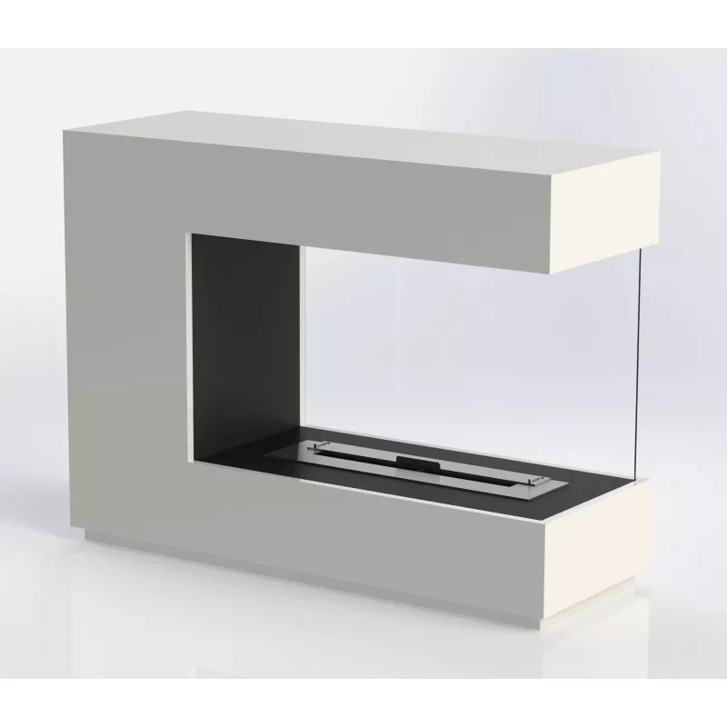 Witte design ethanol haard Kleur Briljant wit