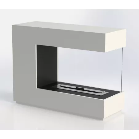 Witte design ethanol haard Kleur Briljant wit