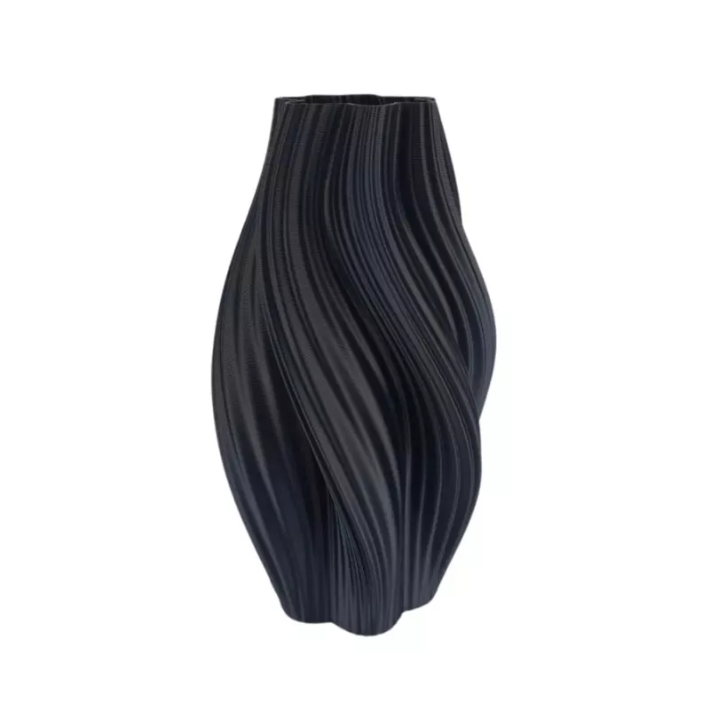 Ultra vormgegeven Curba vaas Kleur Zwart Grootte 20 cm