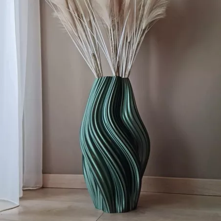 Ultra vormgegeven Curba vaas Kleur Zwart Grootte 20 cm
