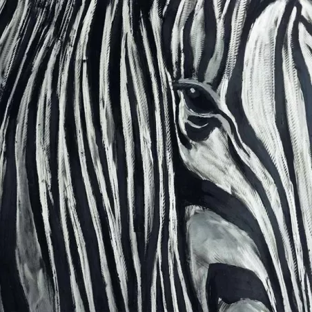 Zebra schilderij, 100 x 100 cm