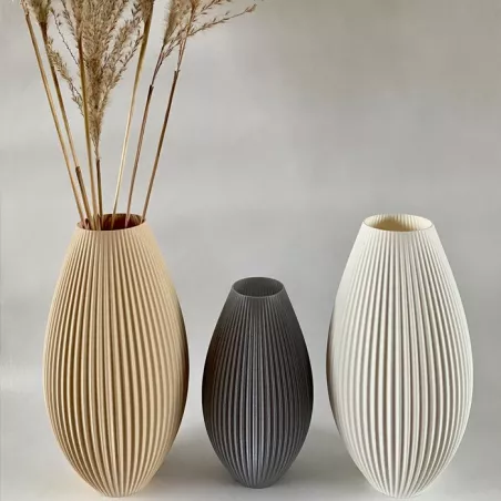Pila design vaas Kleur Zwart Grootte 15 cm