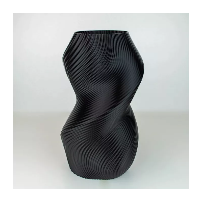 Vorm spiraalvaas Kleur Zwart Grootte 20 cm