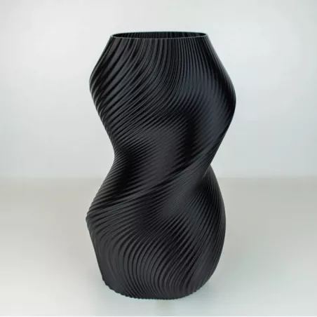 Vorm spiraalvaas Kleur Zwart Grootte 20 cm
