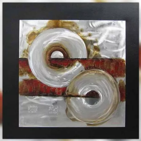 Abstracte industriële rode verf, 80 x 80 cm