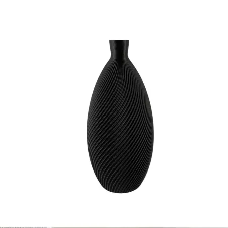 Amandelvormige designervaas Kleur Zwart Grootte 20 cm