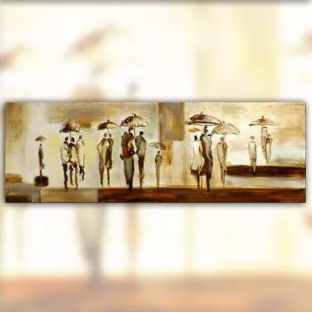Hedendaags regenschilderij 152 x 51 cm