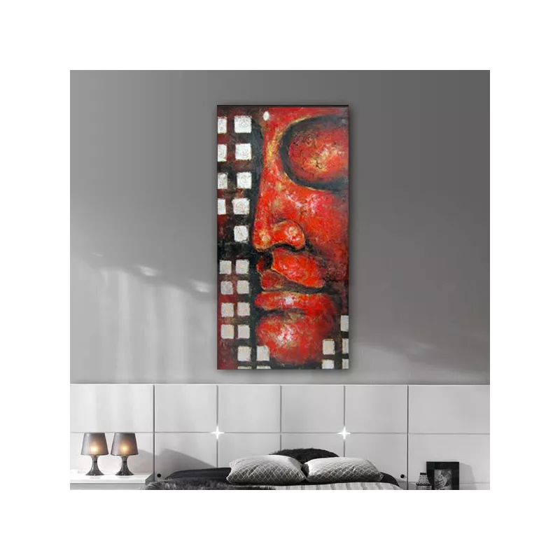 Rood Boeddha schilderij : Wikao huis en ontwerp
