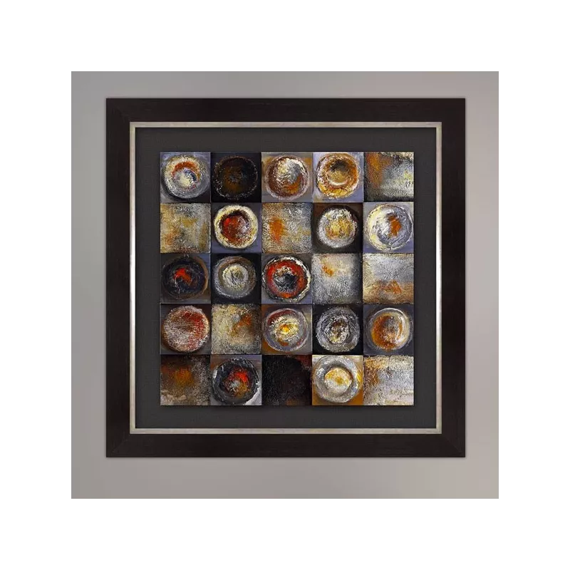 Vierkant 3D abstract schilderij, 90 x 90 cm