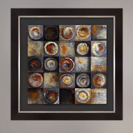 Vierkant 3D abstract schilderij, 90 x 90 cm