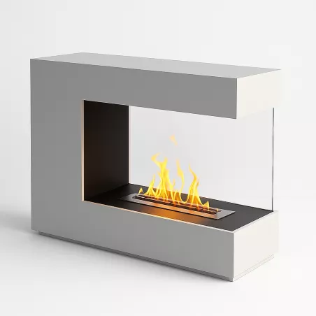 Witte design ethanol haard Kleur Briljant wit