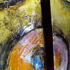Hedendaags schilderij, vintage stijl, 100x100 cm