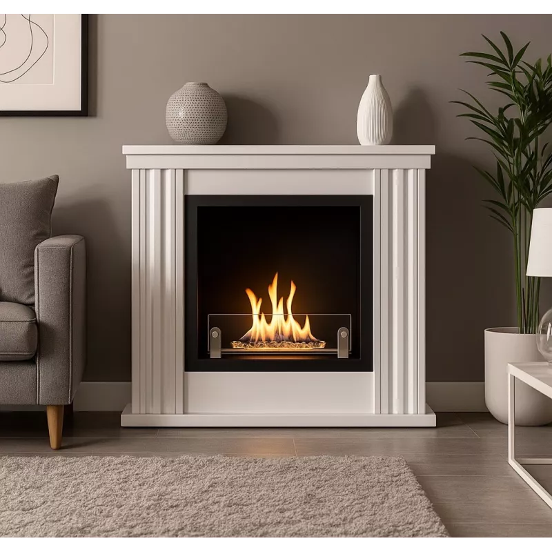 Haussmannian bio-ethanol haard Kleur Wit