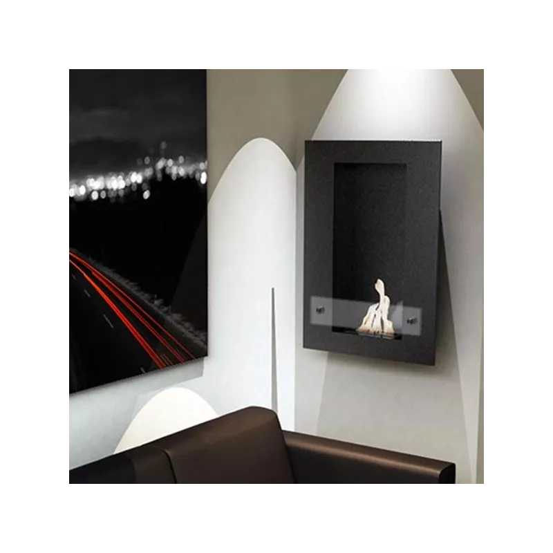 Vertigo wandhaard ethanol, 80x56x16cm Kleur Zwart