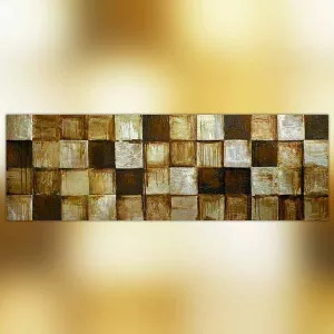 Eigentijds geblokt hout, natuurlijke kleur