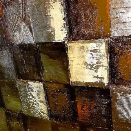 Eigentijds geblokt hout, natuurlijke kleur