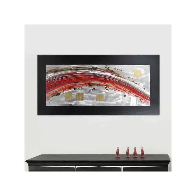 Eigentijds voluutschilderij, panoramisch doek 120x60cm
