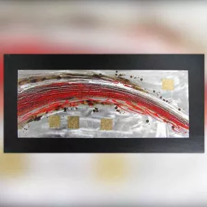 Eigentijds voluutschilderij, panoramisch doek 120x60cm