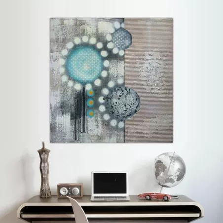 Pop paint, zeefdruk stijl schilderij 80 x 80