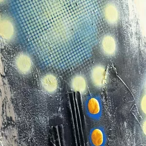 Pop paint, zeefdruk stijl schilderij 80 x 80