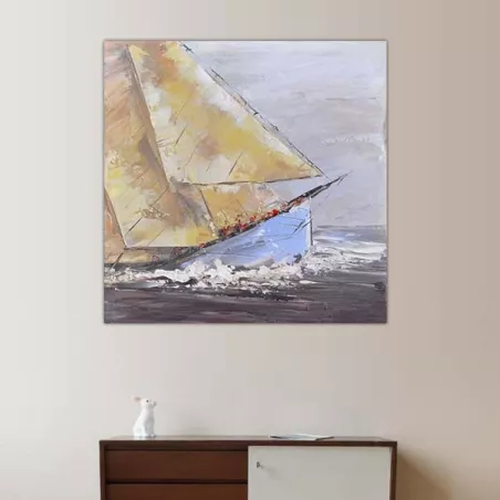 Zeildoek, scheepswrak, 80x80cm
