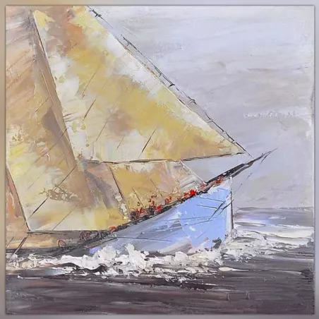 Zeildoek, scheepswrak, 80x80cm