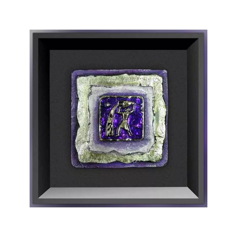schilderij met een Waterman, formaat 23 x 23 cm