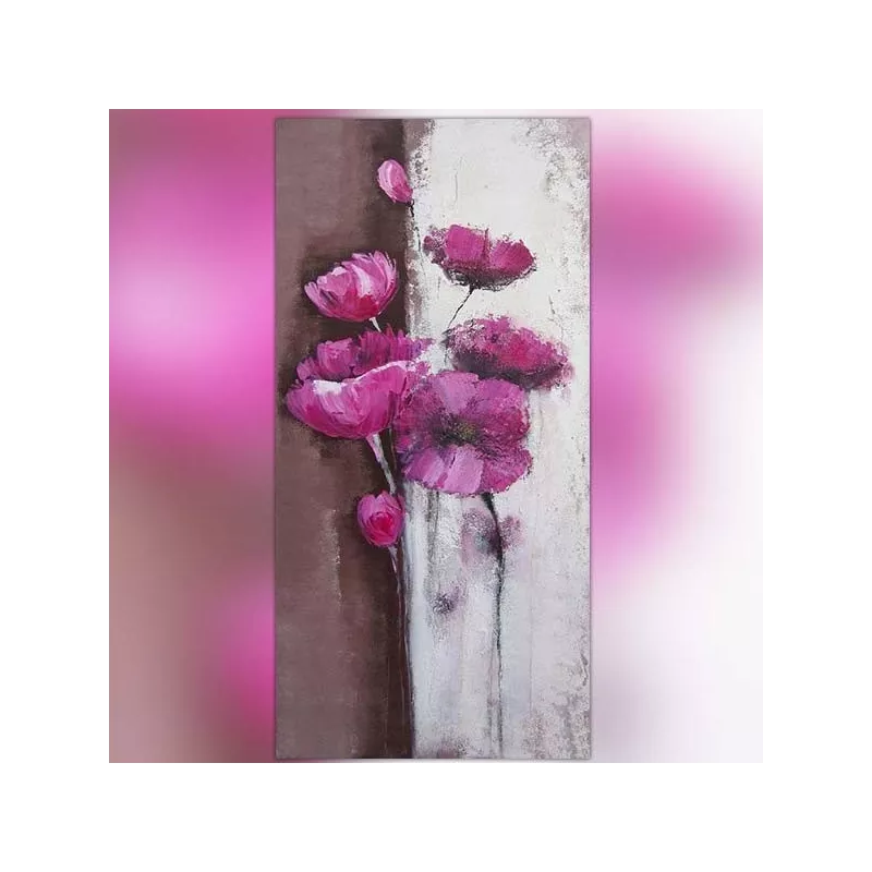 Schilderij van rozen op een verticale plank, bloemenschilderij