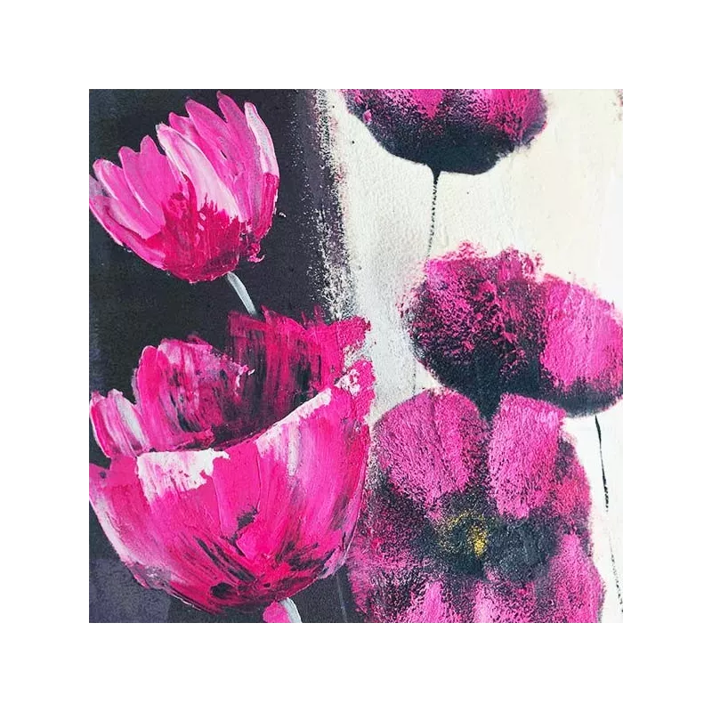 Schilderij van rozen op een verticale plank, bloemenschilderij