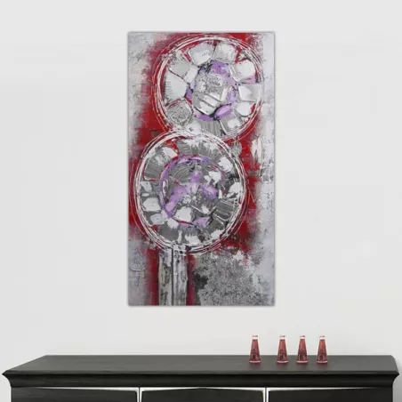Abstract canvas, schilderij van gestileerde bloemen: Wikao