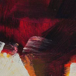 Vleeskleurig bloemenschilderij, rood bloemenschilderij