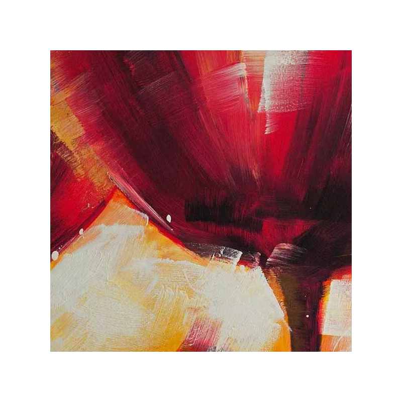 Vleeskleurig bloemenschilderij, rood bloemenschilderij