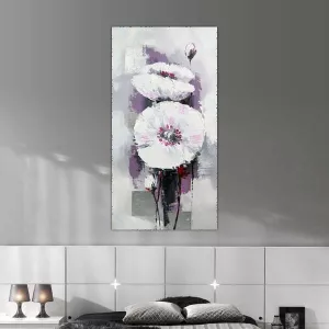 Wit bloemenschilderij, botanische studie