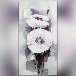 Wit bloemenschilderij, botanische studie