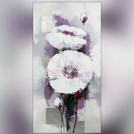 Wit bloemenschilderij, botanische studie