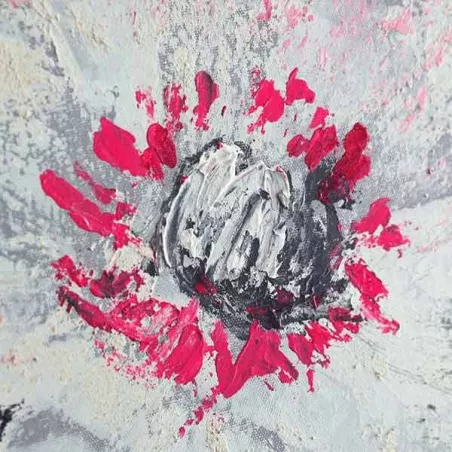 Wit bloemenschilderij, botanische studie