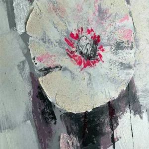 Wit bloemenschilderij, botanische studie