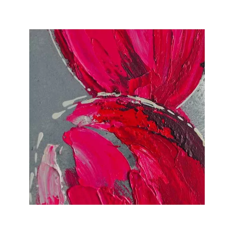Bloemenschilderij op aluminium plaat, 40 x 120 cm : WIkao