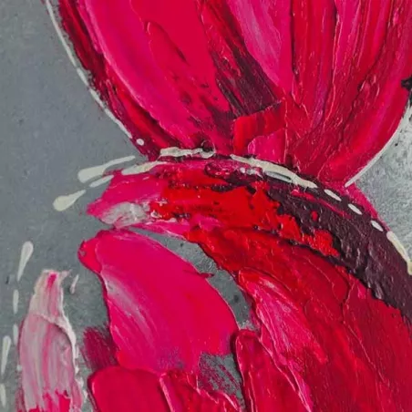 Bloemenschilderij op aluminium plaat, 40 x 120 cm : WIkao