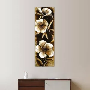 Bloemenschilderij, Japanse houtsnede 153 x 51 cm