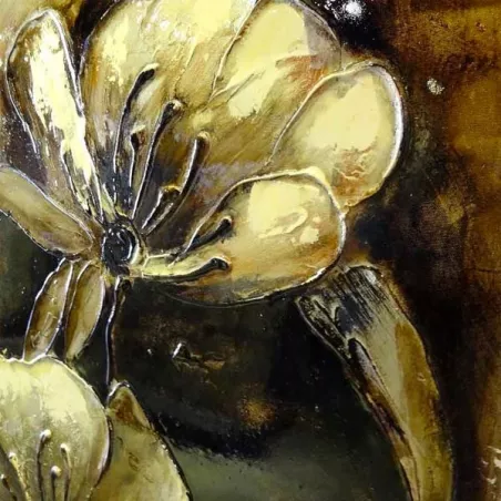 Bloemenschilderij, Japanse houtsnede 153 x 51 cm