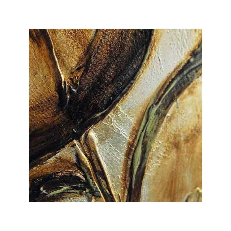 Gestileerde roos bloem schilderij, 76x76cm