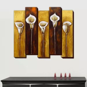Bloem schilderij, 3D compositie, afmeting 85x100cm