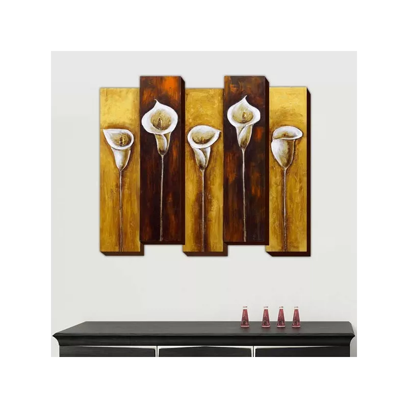 Bloem schilderij, 3D compositie, afmeting 85x100cm